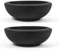 ARBORA 21" Santorini Bowl Planters 2-Pack - Large Polyresin Outdoor Pots by ARBORA