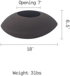 Fab Habitat Cairn Handmade Bowl Metal Planters in Mocha Charcoal - Large, Indoor/Outdoor, Lightweight with Drainage Holes - Image 2
