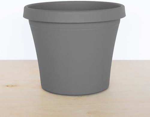 Bloem Terra 16" Plastic Planter, 8 Gallon, Charcoal, 2-Pack - Image 6