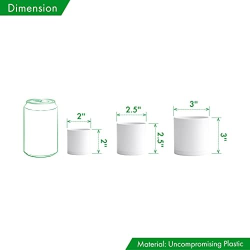 D'vine Dev 36-Pack Plastic Planter Pots, 2/2.5/3 in, White, 74-T-A - Image 2