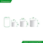 D'vine Dev 36-Pack Plastic Planter Pots, 2/2.5/3 in, White, 74-T-A - Image 2