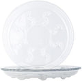 4 Pack 18 inch Clear Sturdy Plastic Plant Saucer Plant Drip Tray by ZzpYXIA