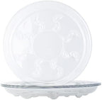 4 Pack 18 inch Clear Sturdy Plastic Plant Saucer Plant Drip Tray by ZzpYXIA