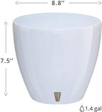Gardenera 8.8" Deco Self Watering Pots for Indoor Plants in Jade (Set of 3) - Decorative Flower Pot with Water Level Indicator and Drainage Cartridge for All House Plants, Flowers and Herbs - Image 2