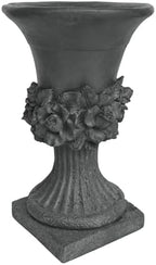 Merax 19.5 Inches Tall MGO Garden Urn Planter, Lightweight Concrete Urn for Flowers, Herbs & Succulents, Indoor & Outdoor Decorative Pot, Antique Gray - Image 5