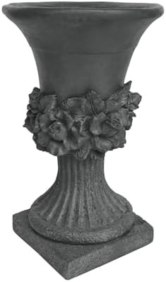 Classic Urn Planter, 20 Inch Tall Flower Pots, Pedestal Flower Vases Plant Pot, Modern Large Flower Pots Outdoor Plant Pot for Flowers, Classic Decorative Planter for Indoor and Outdoor Plants by Unknown