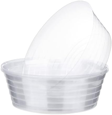 M METERXITY 10-Pack Plastic Plant Saucer, 14 Inch Clear Thin Plant Saucer Drip Tray for Indoor/Outdoor, Planter Liners Nursery Pots by MMETERXITY