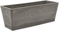 PSW Pot Collection [17.5 inch] Plastic/Stone/Wood Composite Window Box Rectangular Planter – No Drainage Hole (Drillable), Indoor/Outdoor Pot for Flowers and Vegetables, Cement Color by PSW