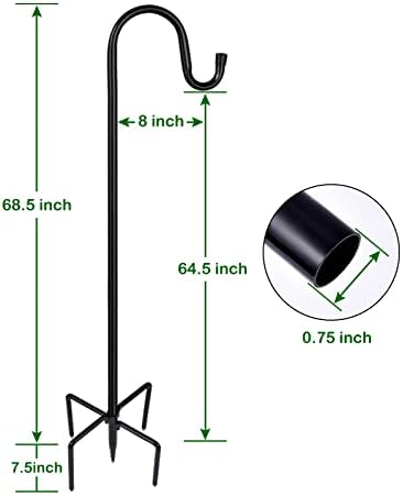 Ottsuls Shepherd-Hooks Adjustable for Bird-Feeder Lantern Plant-Hook Garden-Stake - Plant Stand Hanger for Outdoor Flower Basket, Bird Feeder Hanger Weddings Decor - Image 3
