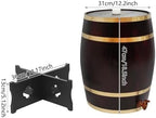 Wine Barrel, 7.93 Gal Wooden Whiskey Barrel with Stand & Spigot – Premium Pine Wood Liquor Dispenser for Home Brewing, Aging, Decor, Bourbon Barrel Style (Vintage Color, 30L) - Image 5