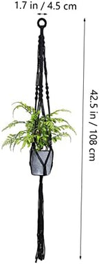 Abaodam Classic Macrame Plant Hangers Wall-Mounted Flower Pot Holders Home Decor - Image 3
