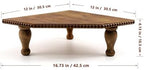 Wood Vintage Brown Corner Pedestal Stand Rustic Decorative Riser Display - Image 3