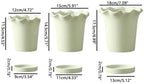 Flower pots Plain Fired Breathable Clay Plant Pot Outdoor Indoor(Light Green,12cm) - Image 2