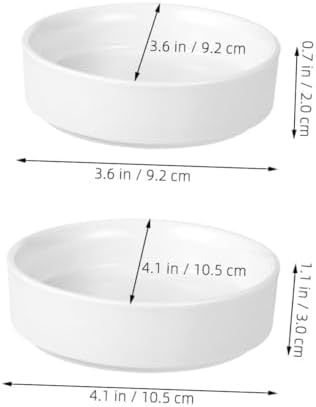UPKOCH 4pcs Ceramic Plant Pot Saucer Round Drip Tray for Indoor and Outdoor Use Flower Pot Drainage Tray for Keeping Clean and Stable - Image 4