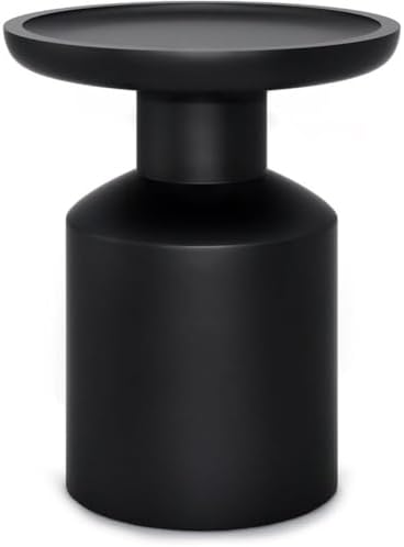 SIMPLIHOME Haynes 16" Wide Solid Wood Round End Table in Black by SimpliHome