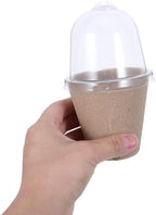 Luxshiny 20 Sets Seedling Pulp Cups with Humidity Dome, 8cm Nursery Pots - Image 4