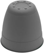 Bloem Dayton 12" Recycled Plastic Planter with Saucer, Charcoal, 4-Pack - Image 5