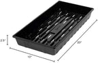 SUNPACK 10" x 20" Seed Starting Tray, Black, 2.5" (Pack of 10) - with Drainage Holes, Perfect for Greenhouses or Indoor Gardening - Ideal for Seedlings and Cuttings - Image 5