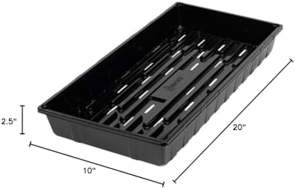 SUNPACK 10" x 20" Seed Starting Tray, Black, 2.5" (Pack of 10) - with Drainage Holes, Perfect for Greenhouses or Indoor Gardening - Ideal for Seedlings and Cuttings - Image 5