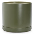 D'vine Dev 14 Inch Ceramic Planter Pot, Olive, 94-O-G-J by DvineDevPlanterPotsandStand