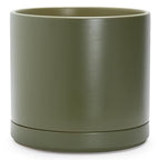 D'vine Dev 14 Inch Ceramic Planter Pot, Olive, 94-O-G-J by DvineDevPlanterPotsandStand