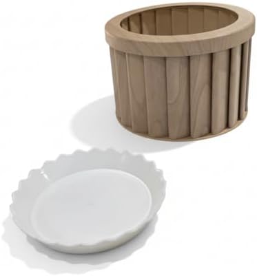 MD Round Strata Planter in Beige Brown - Ceramic Planter with Modern Aesthetic for Succulents and Small Plants - Image 5