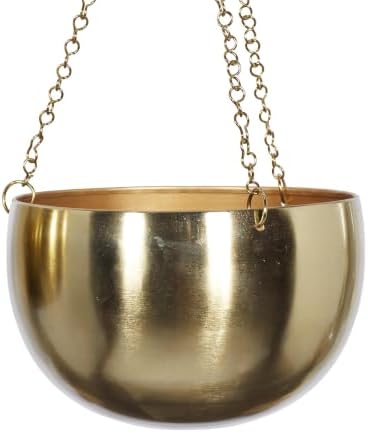deco 79 Metal Wall Planter, Set of 2 Planter 5", 6" H, Gold - Image 4