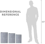 Kante 3-Pack 13" 11" 9" W Square Blue Gray Concrete Planters - Image 3