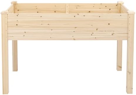 29.92''H Heavy Duty Raised Garden Bed,Wood Planting Frame with Bed Liner, Wood Elevated Planter with Legs for Vegetables Fruits Potato Onion Flower, Outdoor Sturdy Long Lasting Planter Box Kit - Image 3