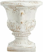 White and Gold Decorative Urn Planter, 9.4 x 10.6 Inch - Image 4