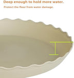 2 Pack Plant Saucer 22 inch, Heavy Duty Plastic Plant Saucers, Durable Plant Tray for Pots, Flower Saucers for Indoors, Plant Pot Saucers, Trays for Planter (Beige) - Image 4