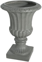 Christopher Knight Home Stella Outdoor Urn Planter with Drainage Hole, Mid-Century Modern Garden Urn, Large Garden Pot, Floral Relief Design, Sturdy MGO Outdoor Planter, Flower Urn, Gray - Image 6