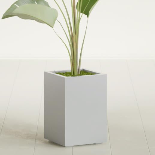 Greenline Leo Tall Rectangular Fiberglass Planter, Outdoor Planter Box - Image 2