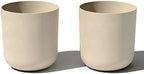 Veradek Round Lima Plastic Planter Pots for Indoor/Outdoor Garden Use, Sand Color, 5 Year Warranty by VeradekOutdoor