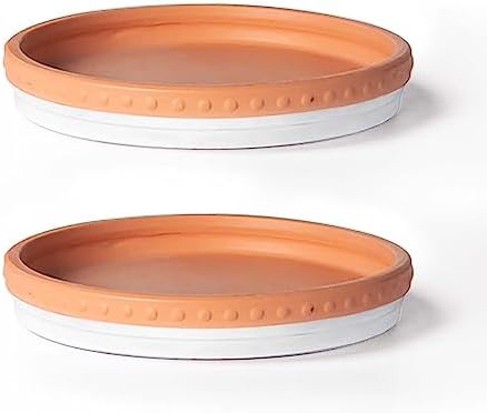 Glazed Terracotta Pot Sets & Saucers Set - Image 3