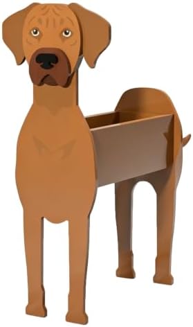 Animal PVC Flower Pot, Ridgeback Shaped Succulent Planter Flower Holder for Garden Patio Balcony Window Sill, for Birthday Pet Lovers, 43x27cm(17x11in) by Unknown