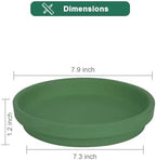 vensovo 8 Inch Green Terracotta Plant Saucers, 4 Pack Large Clay Trays - Image 2