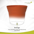 Headwind Traverse Planters – 12" 2 Pack Plastic Plant Pot in Tango Orange - Indoor & Outdoor Pots for Plants with Drainage - Decorative Plant Pot, Flower Pots Outdoor for Garden by Robert Allen - Image 6