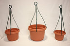 Plastic Hanging Flower Pot 11 inch Terra Cotta 5 Pack - Image 5