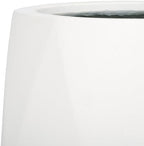 SAFAVIEH Outdoor Collection Kane White Cement Ficonstone Planter Pot Set of 2 - Image 7