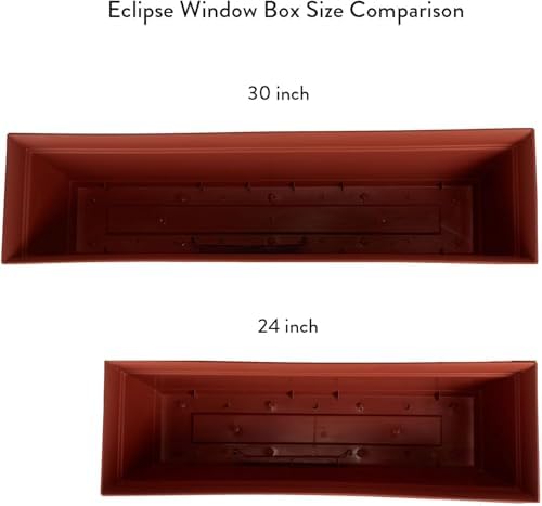The HC Companies Eclipse Window Planter Box, 30 Inch, Clay, 2-Pack - Image 5