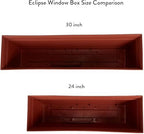 The HC Companies Eclipse Window Planter Box, 30 Inch, Clay, 2-Pack - Image 5