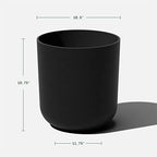 Veradek Round Black Plastic Planter Pots for Indoor/Outdoor Garden Use, with Drainage Holes, Suitable for Small to Large Succulent Plants, Flowers, Modern Interior Plants - Image 3