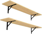 DINZI LVJ Long Wall Shelves, 47.3Inch Wooden Floating Shelves with Brackets by DINZILVJ