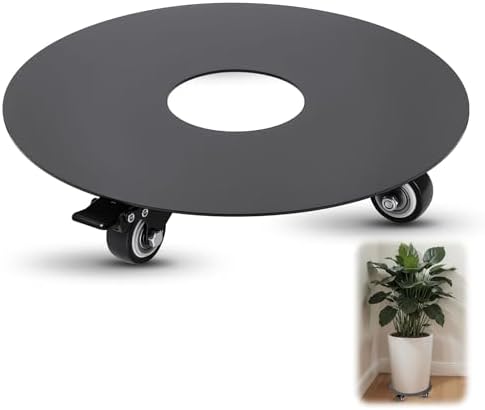 1 Pack Heavy Duty Plant Stand with Wheels 12-inch by Datanly