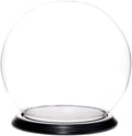 Plymor 7.5" x 8.5" Glass Display Dome Globe Cloche (Black Wood Veneer Base), Pack of 2 by Plymor