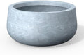 Kante 19.7 Inch-Dia Round Concrete Bonsai Planter with Drainage Hole, Large Plant Pot for Indoor Outdoor Plants, Suitable for Patio, Garden, Home, Slate Gray by Unknown