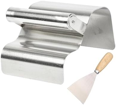 Landscape Curb Trowel, Stainless Steel Concrete Curbing Tool with Handle, Wave Edge for Garden Lawn Edging by Unknown