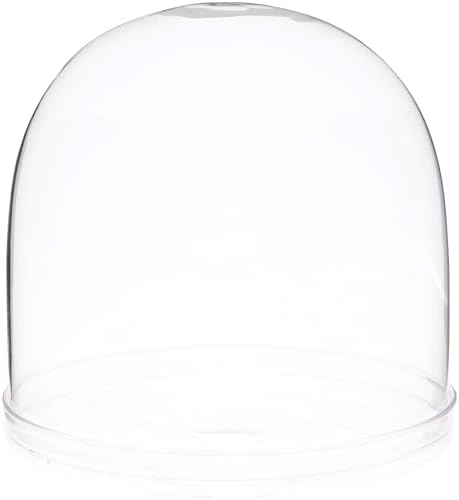 Plymor 5.5" x 5.5" Glass Display Dome Cloche (Clear Glass Tray Base), Pack of 4 by Plymor