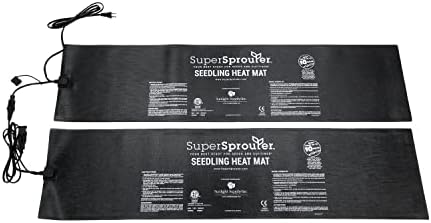 Super Sprouter 2 Tray Seedling Heat Mat - Warms Seedlings and Cuttings, Daisy Chain Up to Ten Mats by Super+Sprouter